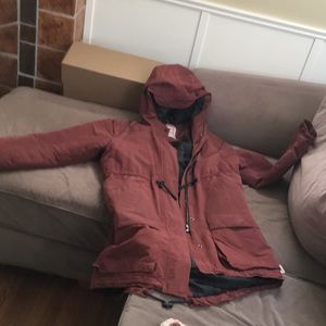 Hunter maroon waterproof raincoat